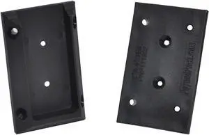 Myard PNP111902 Deck Railing Connectors with Screws for 2X4 (Actual 1.5X3.5) Inches Stair Wood Handrail (2 Pcs, Black)