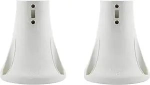 Myard 6" Surface Mount Base Anchor Flange for 1.9" Swimming Pool Rail Handrail Ladder to Concrete or Wood Deck (Ivory White, 2-Pack)