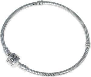 Genuine PANDORA Sterling Silver 7.1 Bead Clasp Charm Bracelet 590702HV-18"