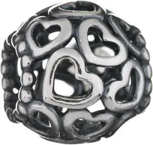 PANDORA Sterling OpenWork Open Your Heart Charm 790964