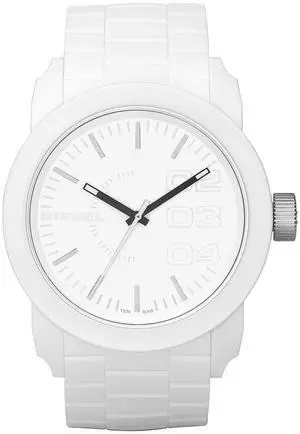 Diesel Double Down White Rubber Mens Watch DZ1436 Diesel Double Down White Rubber Mens Watch DZ1436
