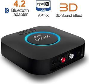 REIIE Bluetooth Audio Receiver, HiFi Wireless Audio Adapter, Bluetooth 4.2 Receiver with 3D Surround AptX Low Latency for Home and Car Music Stereo Streaming