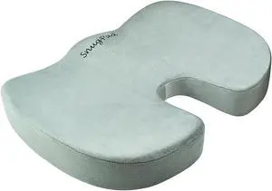 SnugPad Memory Foam Seat Cushion Silver
