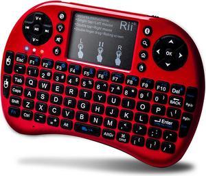 Rii 2.4GHz Mini Wireless Keyboard with Touchpad & QWERTY Keyboard, LED Backlit, Portable Keyboard Wireless for laptop/PC/Tablets/Windows/Mac/TV/Xbox/PS3/Raspberry Pi