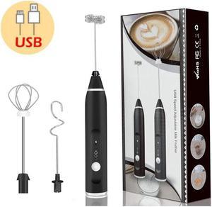 USB Rechargeable Milk Frother, 3 Speeds Adjustable Electric Handheld Mini Mixer for Coffee,Mini Foamer for Cappuccino,Lattes, Matcha, Hot Chocolate