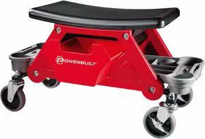 Powerbuilt Heavy Duty Rolling Work Seat with Storage Trays - 240036