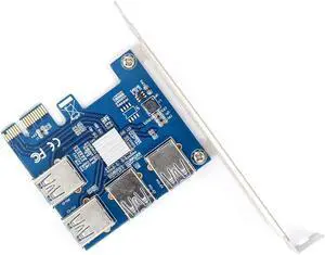 WBTUO Riser Card PCI-E USB 3.0 PCIe Port Multiplier Card PCI express PCIe 1 to 4 PCI-E to PCI-E for BTC Miner