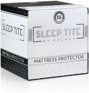 Sleep Tite by Malouf® Hypoallergenic 100% Waterproof Mattress Protector- 15-Year Warranty