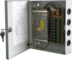 9 Port DC12V 15 Amp CCTV Power Supply Box
