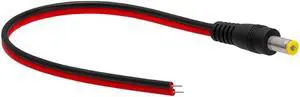 DC Power Cable Male Plug Pigtail for CCTV Camera (100-Piece per Pack)