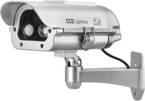 Solar Powered CCTV Security Dummy Camera with Motion Sensor and Flashlights
