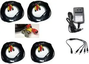 ACELEVEL PREMIUM QUALITY EASY INSTALL CABLE SET (4 PACK) FOR LOREX CAMERAS