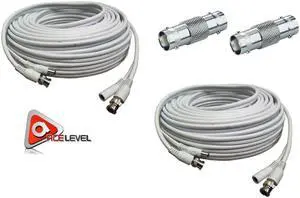 ACELEVEL 2PK RG59 PREMIUM UL LISTED 100FT CAB FOR SDI ZMODO SYSTEMS WHITE COLOR - OEM