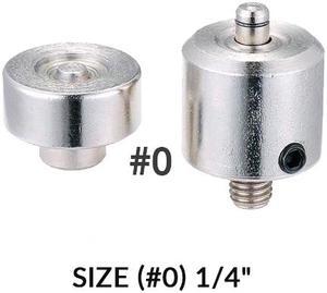 Clevr Hand Press Grommet Machine Threaded Die Replacement (Size #0) 1/4"