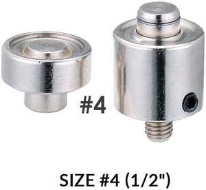 Clevr Hand Press Grommet Machine Threaded Die Replacement (Size #4) 1/2"