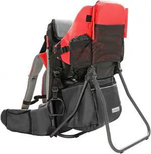 ClevrPlus CC Hiking Child Carrier Baby Backpack Camping for Toddler Kid, Red