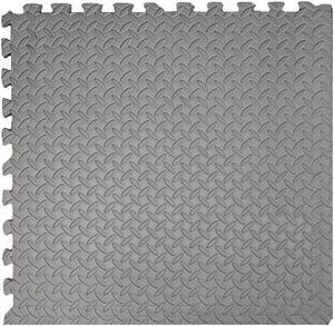 Xspec 3/8" Thick 100 Sq Ft Steel EVA Foam Floor Exercise Gym Mat 25 pcs, Grey