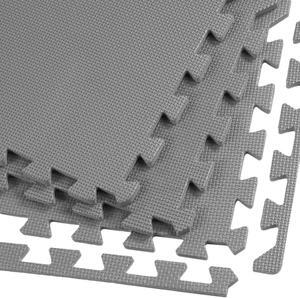 Xspec 3/8" Thick 100 Sq Ft EVA Foam Floor Exercise Gym Mats, Charcoal Grey