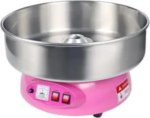 PartyHut Compact Commercial Cotton Candy Machine Party Candy Floss Maker Pink