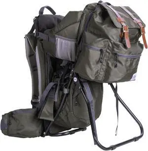 ClevrPlus Baby Hiking Child Carrier Backpack Camping with Detachable Bag, Olive