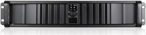 iStarUSA D-200SEA-BK-HDD2535 2U Compact Stylish Rackmount Chassis with black SEA Bezel and internal 2.5" to 3.5" HDD/SSD Converter