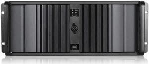 iStarUSA D-400SEA-BK-T7SA 4U Compact Stylish Rackmount Chassis with black SEA Bezel and with rugged 5.25" to 3.5" SATA SAS 6 Gbps HDD Hot-swap Rack