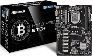 ASRock H110 Pro BTC+ 13GPU Mining Motherboard Cryptocurrency