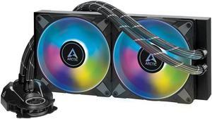 ARCTIC Liquid Freezer II 280 A-RGB - Multi-Compatible All-in-one A-RGB CPU AIO Water Cooler, Black ACFRE00106A