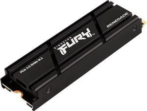Kingston SFYRSK1000G Fury Renegade 1TB PCIe Gen 4 NVMe M2 Internal Gaming SSD with Heat SinkPS5 ReadyUp to 7300MBs