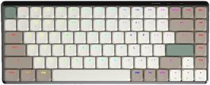 Azio CSG20301 Cascade Low Profile/Slim Wireless Backlit Mechanical Keyboard, Space Gray Base, Beige KC - Forest Light
