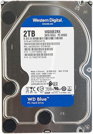 WD WD20EZRX WD Blue 2TB Desktop Hard Drive: 3.5-inch SATA 6 Gb/s IntelliPower 64MB Cache Internal Hard Drive