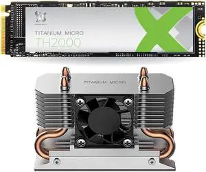 Titanium Micro TH2000 512GB PCIe NVMe Gen 3 M.2 2280 Internal SSD with Nitro Pro M.2 NVMe Cooler Heatsink with 30mm Fan