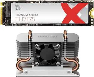 Titanium Micro TH7175 4TB PCIe NVME 4.0 Gen 4 M.2 2280 Internal SSD with Nitro Pro M.2 NVMe Cooler Heatsink with 30mm Fan