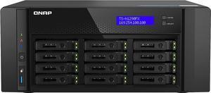QNAP TS-H1290FX-7302P-128G-US 12-Bay all-flash desktop NAS, AMD EPYC 7302P , 12 x 2.5" U.2 NVMe/SATA SSD , 128GB ECC RAM