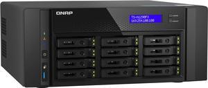 QNAP TS-H1290FX-7232P-64G-US 12-Bay all-flash desktop NAS, AMD EPYC 7232P , 12 x 2.5" U.2 NVMe/SATA SSD , 64GB ECC RAM
