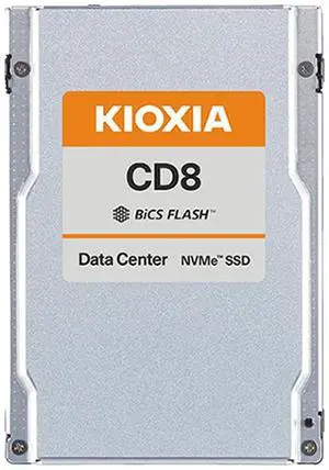 Kioxia KCD8XVUG12T8 CD8-V Data Center SSD 12.8TB 2.5" U.2/U.3 15mm PCIe 4 x 4 NVMe 3D TLC 3DWPD