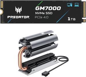 Acer Predator GM7000 1TB NVMe Gen4 Gaming SSD w/ Titanium Micro Nitro Flex M.2 SSD M.2 2280 SSD Rocket Heatsink