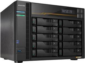 Asustor AS6810T Lockerstor 10 Gen3 10 Bay NAS,Quad-Core 2.3GHz CPU,2x10GbE Ports,16G ECC DDR5,4x M.2 SSD Slots (Diskless)