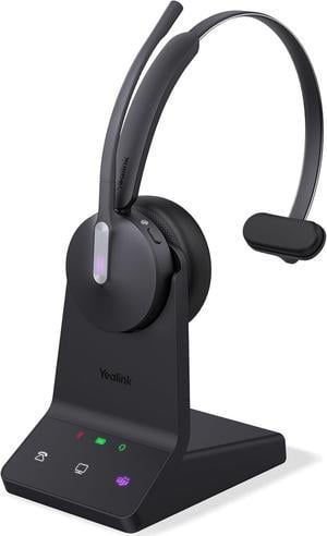 Yealink 1208671 WH64 Momo Teams Wireless Headset, DECT&Bluetooth, Phone Headset, 26h Talking, Office Work, Cell Phone Headset