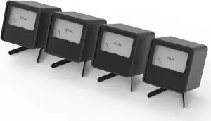 Streacom ST-VU1BSR4 VU1 Dynamic Analogue Dials - Black - All aluminum enclosure, glass panel
