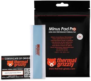 Thermal Grizzly TG-MP-P-120-20-05-2 Minus Pad Pro 2-Pack Thermal Interface Pad,120x20x0.5mm for SSDs, GPUs & Electronics