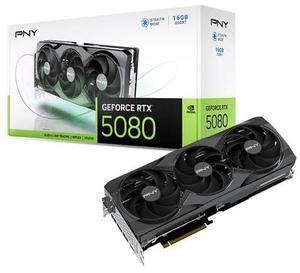 PNY VCG508016TFXPB1 NVIDIA GeForce RTX 5080 16GB 256-Bit GDDR7 DLSS 4.0 PCI Express 5.0 x16 Video Card