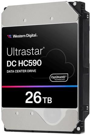 WD Ultrastar DC HC500 0F65672 26TB Hard Drive - 3.5" Internal - SATA (SATA/600) - Conventional Magnetic Recording (CMR) Method Server, Storage Server Device Supported - 7200rpm   0F65672