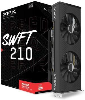 XFX RX-77TSWFTFA Speedster SWFT210 Radeon RX 7700XT Gaming Graphics Card with 12GB GDDR6 HDMI 3xDP, AMD RDNA 3