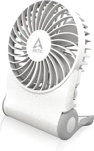 Arctic AEBRZ00029A Summair Rechargeable Handheld Fan w/ Stand, infinite speed, 4-77h Running Time, USB-C (incl. USB-A Cable) - White