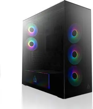 Arctic ACPCC00015A Xtender PC Case-Mid Tower-Tempered Glass Panel-Included A-RGB Fans (Black)