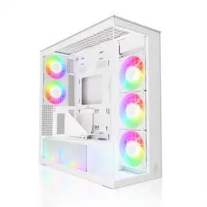 Arctic ACPCC00017A Xtender VG PC Case-Mid Tower-Tempered Glass Panel-Included A-RGB Fans-Vertical GPU Mounting Kit (White)