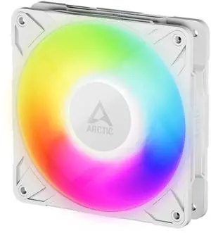 Arctic ACFAN00311A P12 Pro A-RGB 120 mm PWM Fan with Y-Cable Splitter,600-3000 RPM, Fluid Dynamic Bearing, 4-Pin (White)