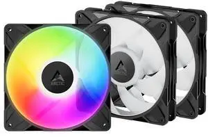 Arctic ACFAN00320A P14 Pro A-RGB140mm PWM Fan w/ Y-Cable Splitter,400-2500 RPM,Fluid Dynamic Bearing,4-Pin 3 Pack-Black