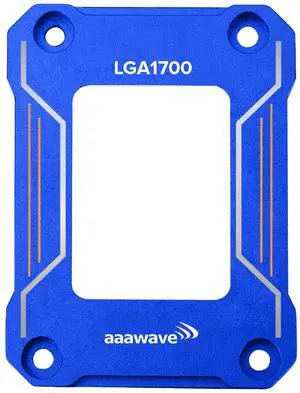 AAAwave LGA1700 CPU Contact Frame, Anti-Bending Fixing Bracket for Intel 12th/13th/14th Gen, Even Pressure CPU Guard, Aluminum Alloy Blue Contact Frame with Screwdriver - Blue